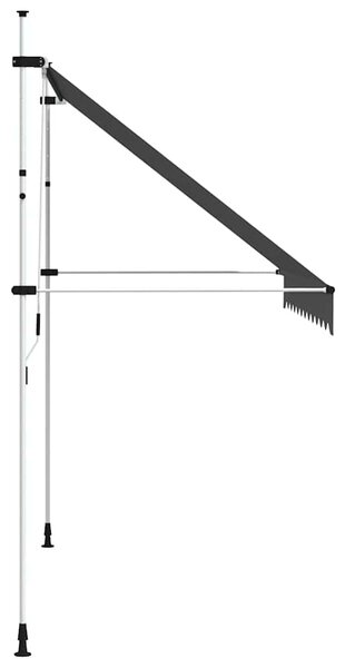Tenda na ručno uvlačenje 300 cm antracit - Antracitno siva / N/A