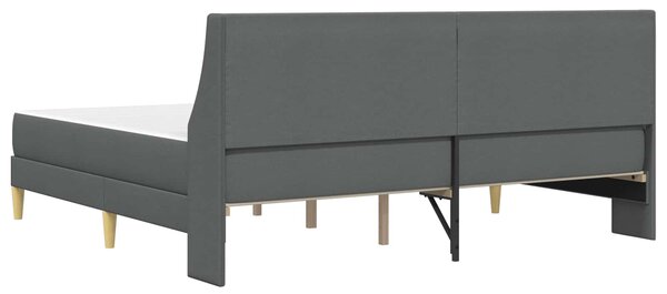 Okvir kreveta s madracem Tamno siva 180 x 200 cm tkanina - Siva / 180 x 200 cm