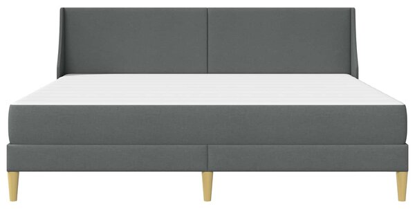 Okvir kreveta s madracem Tamno siva 180 x 200 cm tkanina - Siva / 180 x 200 cm