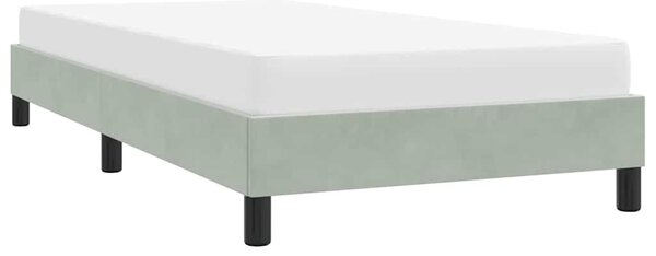 Okvir kreveta bez madraca svijetlo sivi 100x210 cm baršun - Siva / 100 x 210 cm