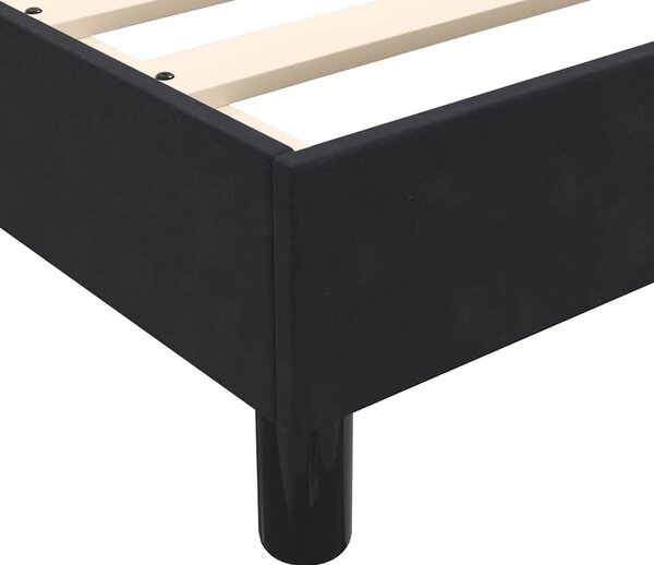 Box Spring krevet bez madraca crni 140x210 cm samt - Crna / 140 x 210 cm