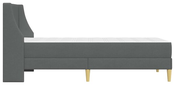 Okvir kreveta s madracem Tamno siva 90 x 200 cm tkanina - Siva / 90 x 200 cm