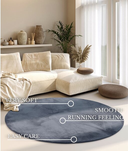 Antracitno sivi okrugao tepih ø 160 cm Leon – Villeroy&Boch