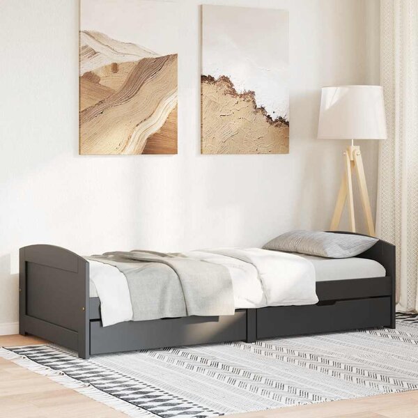 Dnevni krevet s 2 ladice bez madraca "IRUN" crni 90x200 cm - Crna / N/A