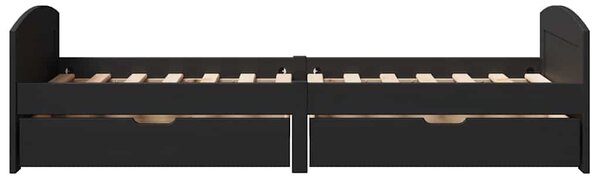 Dnevni krevet s 2 ladice bez madraca "IRUN" crni 90x200 cm - Crna / N/A