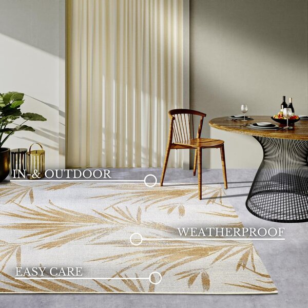 Bijeli/u zlatnoj boji vanjski tepih 120x180 cm Leonie – Villeroy&Boch