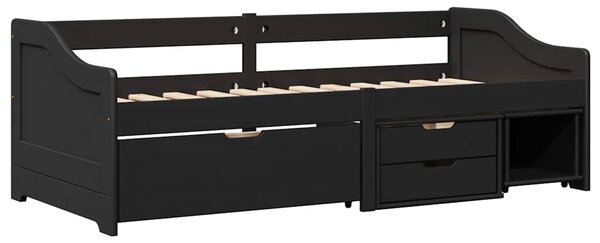 Dnevni krevet s 3 ladice bez madraca "IRUN" crni 90x200 cm - Crna / N/A