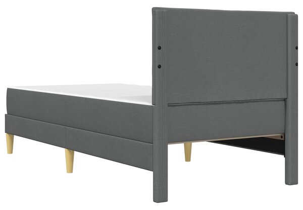 Okvir kreveta s madracem Tamno siva 90 x 190 cm tkanina - Siva / 90 x 190 cm