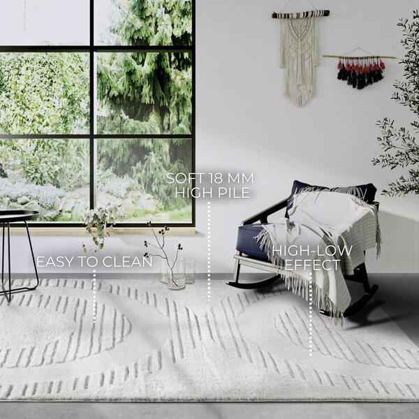 Krem tepih 160x235 cm Bartoux Cream White – Elle Decoration