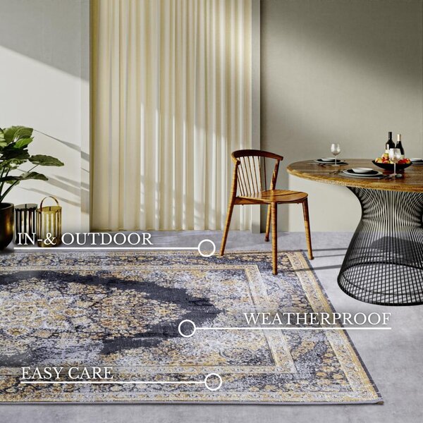 Antracitno sivi/u zlatnoj boji vanjski tepih 160x235 cm Martha – Villeroy&Boch