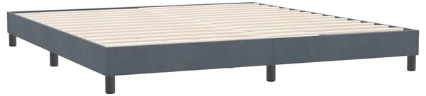 Box Spring krevet bez madraca tamno sivi 180x210 cm samt - Siva / 180 x 210 cm