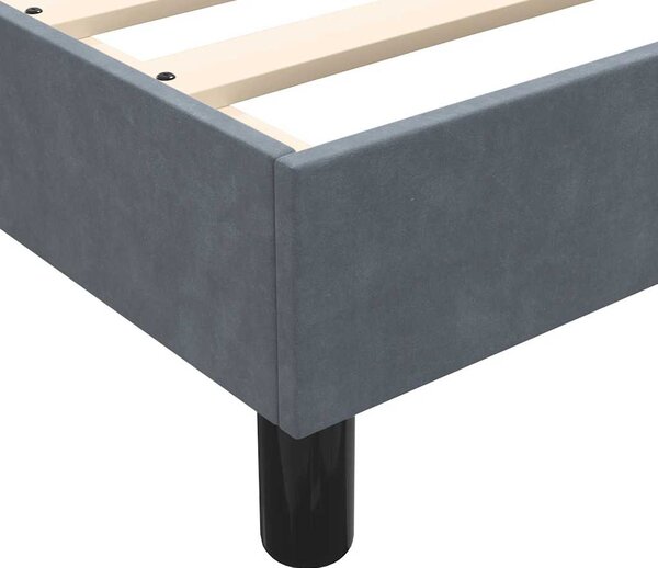 Box Spring krevet bez madraca tamno sivi 100x210 cm samt - Siva / 100 x 210 cm