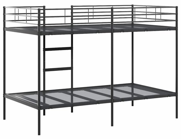 Krevet na kat bez madraca crni 100x200 cm čelik - Crna / 100 x 200 cm