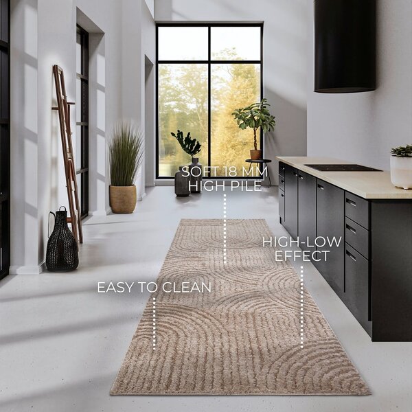 Bež staza 80x240 cm Chappe Beige – Elle Decoration
