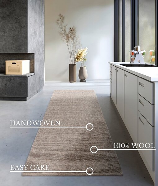 Svjetlo smeđa ručno rađena vunenia staza 80x200 cm Francois – Villeroy&Boch