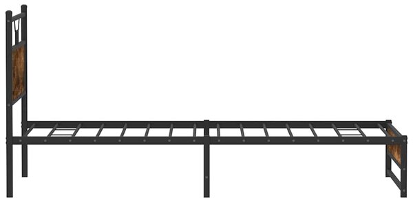 Okvir kreveta bez madraca boja hrasta 100 x 200 cm drveni - Smeđa / 100 x 200 cm