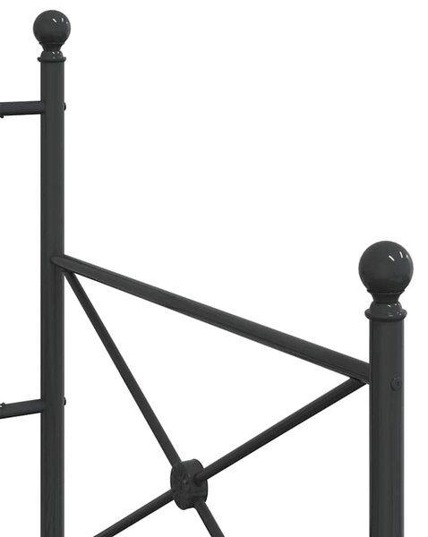 Dnevni krevet bez madraca crni 90x200 cm čelik - Crna / 90 x 200 cm