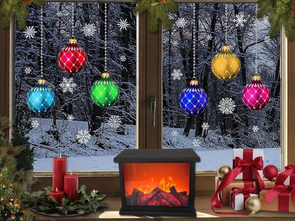Ukrasni 3D LED električni kamin s imitacijom vatre 25cm USB