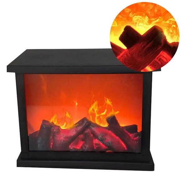 Ukrasni 3D LED električni kamin s imitacijom vatre 25cm USB