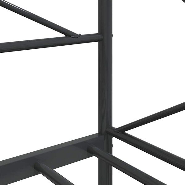 Dnevni krevet bez madraca crni 90x200 cm čelik - Crna / 90 x 200 cm