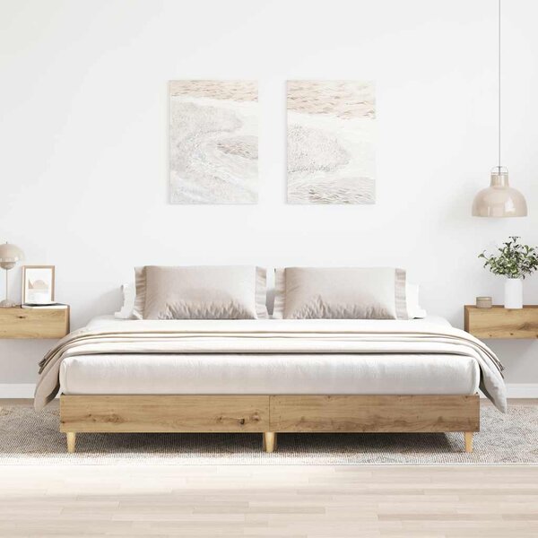 Okvir kreveta bez madraca boja hrasta artisan 180x200 cm - Smeđa / 180 x 200 cm