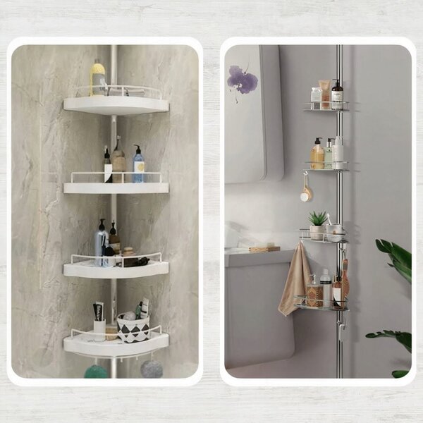 Teleskopski kutni stalak s policama od 230-292 cm