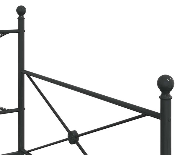 Krevet na rasklapanje bez madraca crni 100x200 cm čelik - Crna / 100 x 200 cm