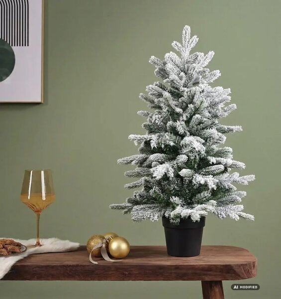 Umjetno zasnježeno božićno drvce Grandis 90 cm - zelena - 71 - 90 cm - Sa snijegom - visina 90 cm