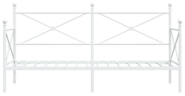 Dnevni krevet bez madraca bijeli 90x200 cm čelik - Bijela / 90 x 200 cm
