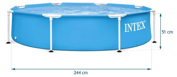 Vrtni bazen s okvirom 244 x 51 cm 5-u-1 INTEX 28205