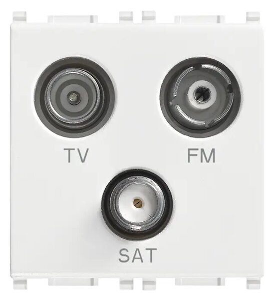 VIMAR PLANA PRIKLJUČ.TV-FM-SAT 3 IZLAZA 2M TV/SAT BIJELI VI14303