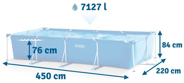 Vrtni bazen s okvirom 450 x 220 x 84 cm INTEX 28273
