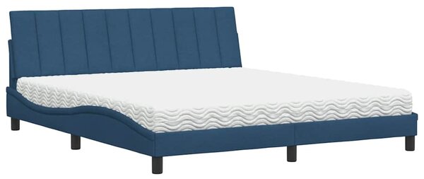 Krevet s madracem Hanko plavi 180x200 cm od tkanine - Plava / 180 x 200 cm