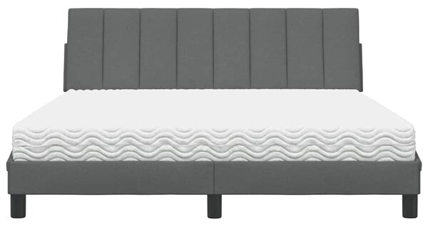 Krevet s madrac Hanko svjetlosivi 160x200cm tkanina - Siva / 160 x 200 cm