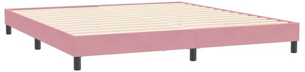 Box Spring krevet s madracima ružičasti 180x210 cm baršun - Ružičasti / 180 x 210 cm