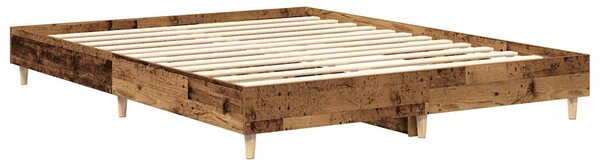 Okvir kreveta bez madraca staro drvo 150x200 cm - Smeđa / 150 x 200 cm