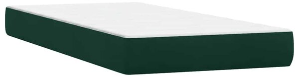 Box Spring krevet s madracem tamnozeleni 80x220 cm baršun - Zelena / 80 x 220 cm