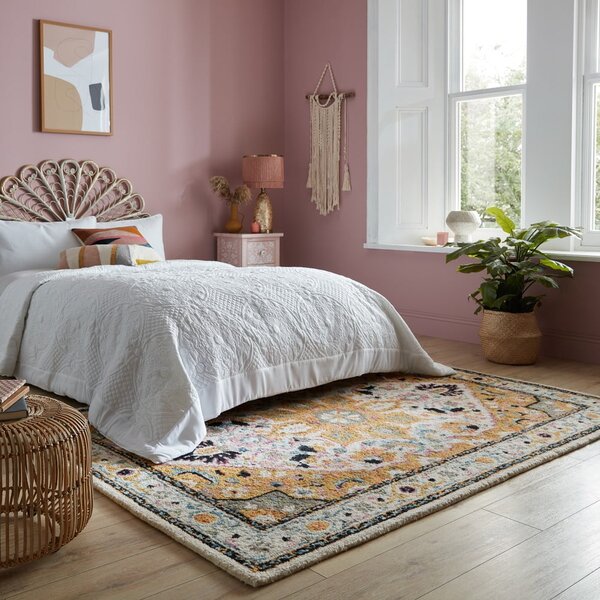 Žuti vuneni tepih 230x160 cm Dahlia - Flair Rugs