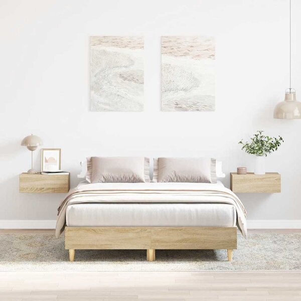 Okvir kreveta bez madraca boja hrasta sonome 120x190 cm - Smeđa / 120 x 190 cm