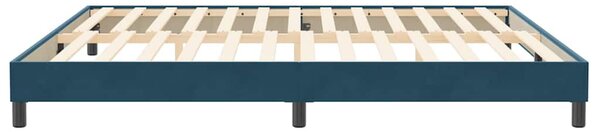 Box Spring krevet bez madracem tamnoplavi 200x220 cm baršun - Plava / 200 x 220 cm