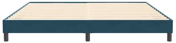 Box Spring krevet bez madracem tamnoplavi 200x220 cm baršun - Plava / 200 x 220 cm