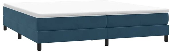 Box Spring krevet bez madracem tamnoplavi 200x220 cm baršun - Plava / 200 x 220 cm