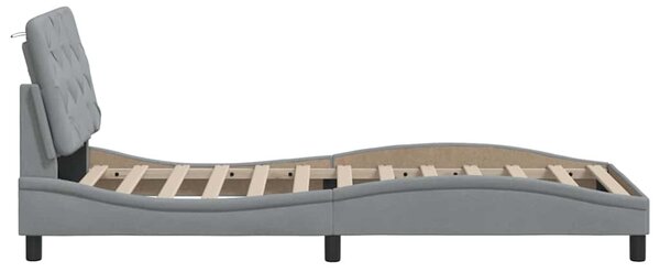 Okvir kreveta s LED-om bez madraca 100x200 cm od tkanine - Siva / 100 x 200 cm
