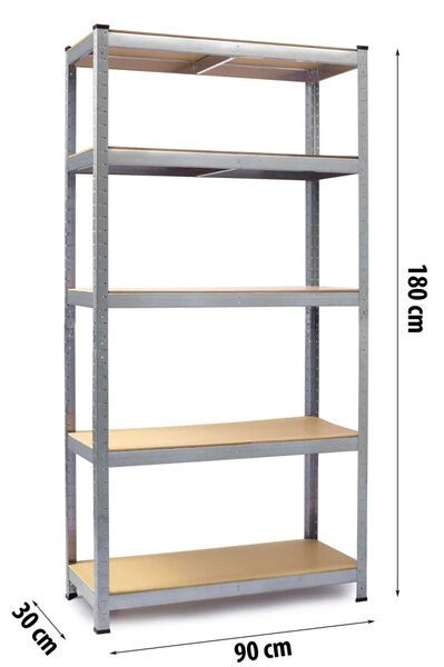 Metalna polica za odlaganje 180 x 90 x 30 cm Humberg 4843