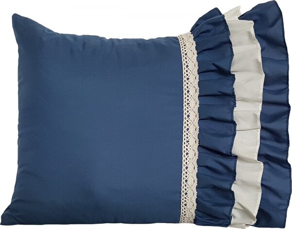 Ukrasna jastučnica plava s čipkom Šírka: 50 cm | Dĺžka: 60 cm