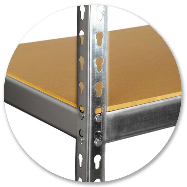 Metalna polica za odlaganje 183 x 90 x 40 cm Humberg HR-853 srebrna