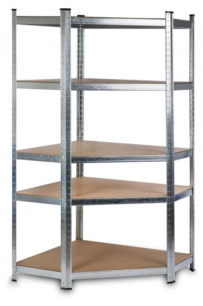 Kutna samostojeća polica Humberg HR-817, 180 × 90 × 40 cm
