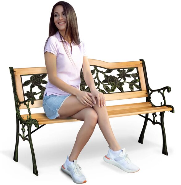 Klupa za park s naslonom Gardi Rose Sofotel, 123,5 × 74 × 48 cm