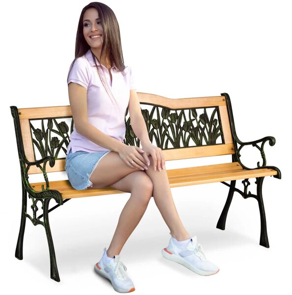 Klupa za park s naslonom Gardi Tulip Sofotel, 123,5 × 74 × 48 cm
