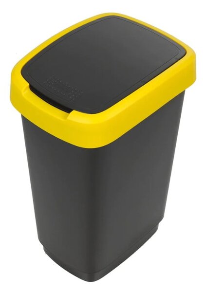Crna kanta za smeće 3 kom za odvojeni otpad od reciklirane plastike 25 l Twist – Rotho